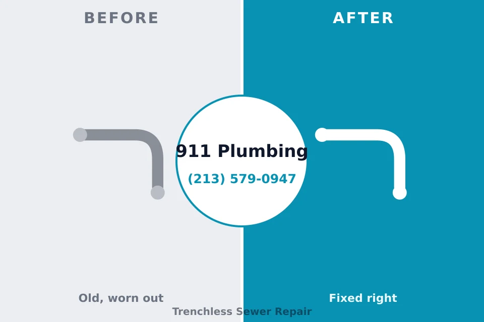 Before and after: plumbing repair Clarion, PA